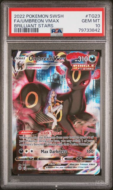 Pokémon Umbreon VMAX PokéMon Brilliant Stars Trainer Gallery #Tg23/Tg30 PSA 10