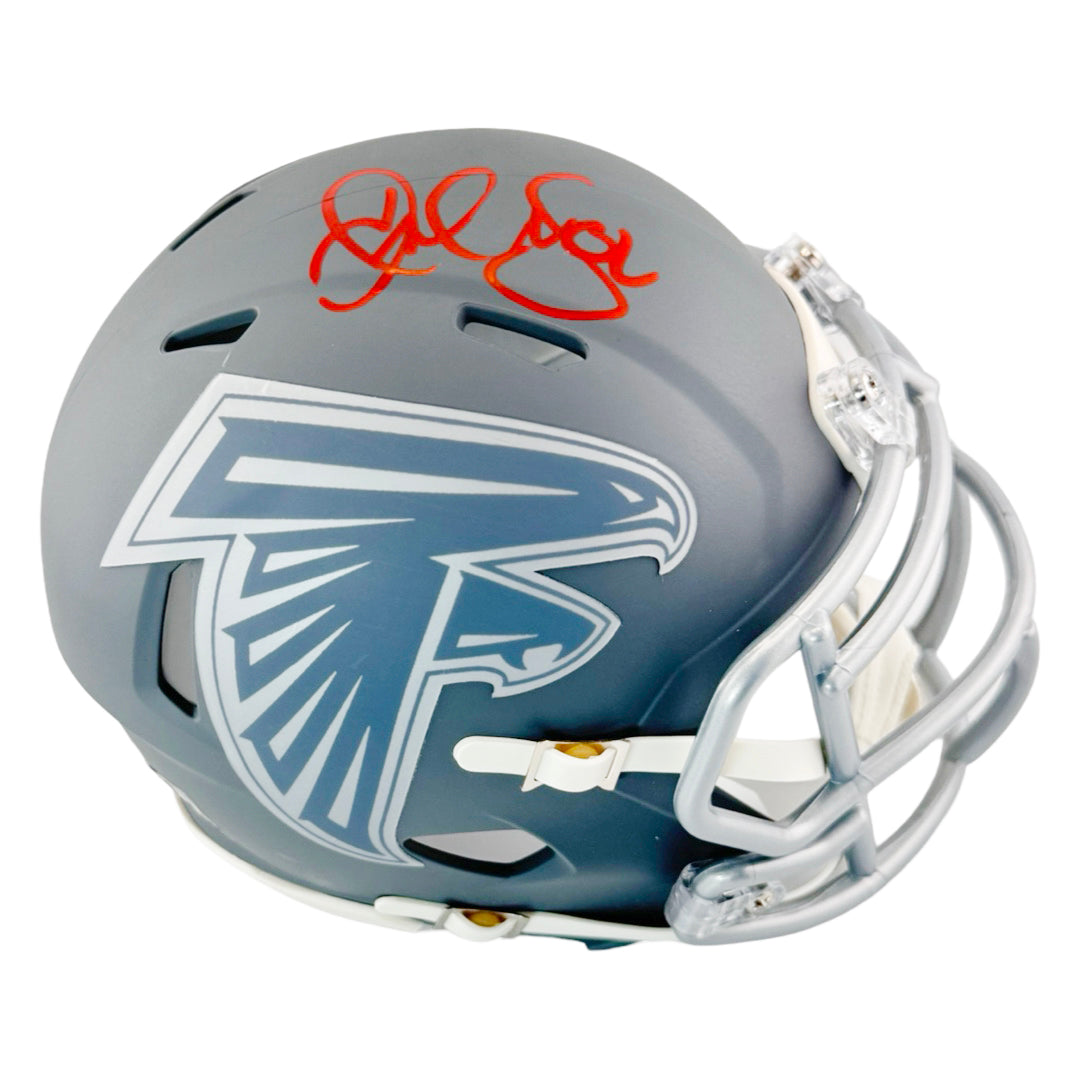Jamal Anderson Signed Atlanta Falcons Slate Alternate Speed Mini Football Helmet (Jsa)