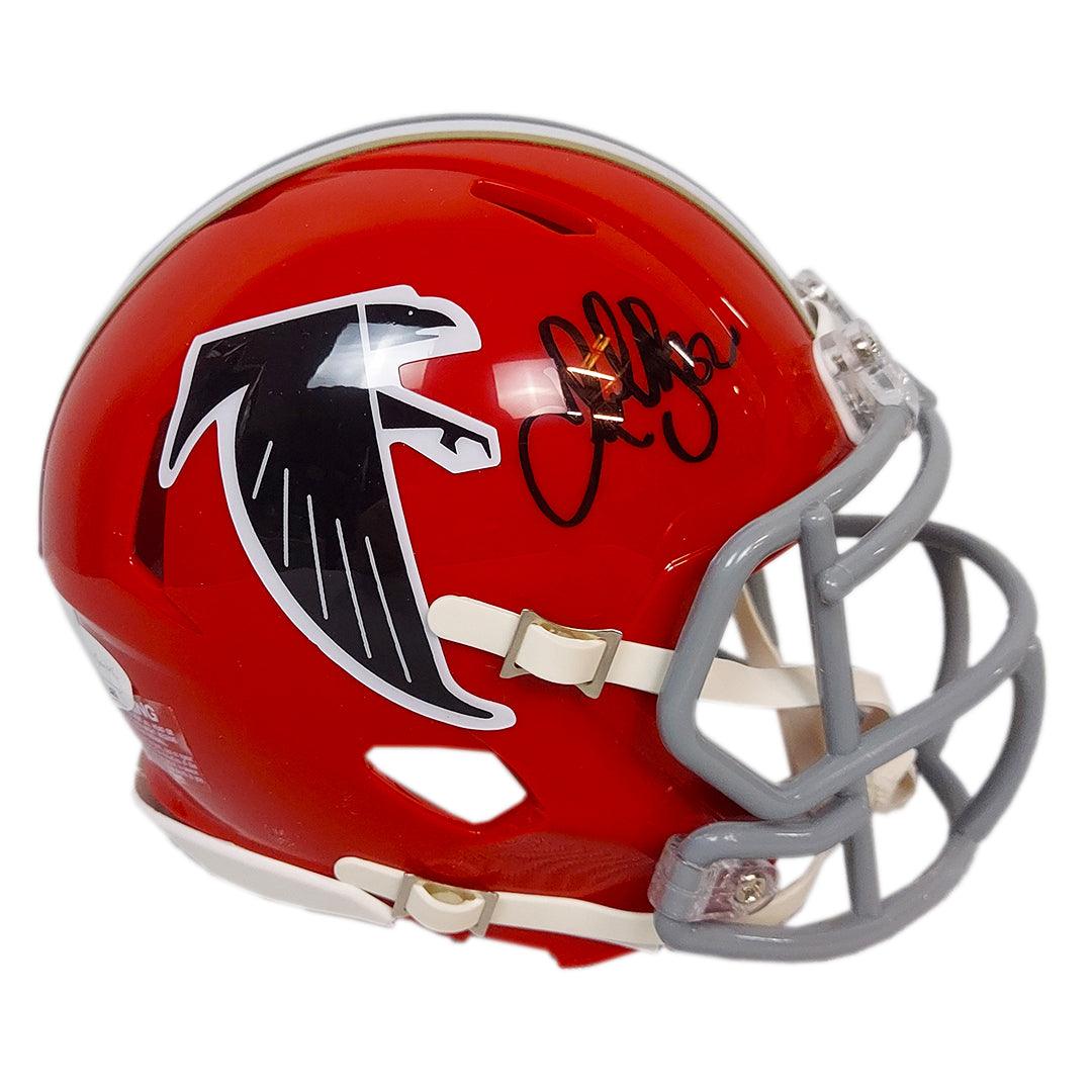Jamal Anderson Signed Atlanta Falcons Throwback 66-69 Speed Mini Football Helmet (Jsa)