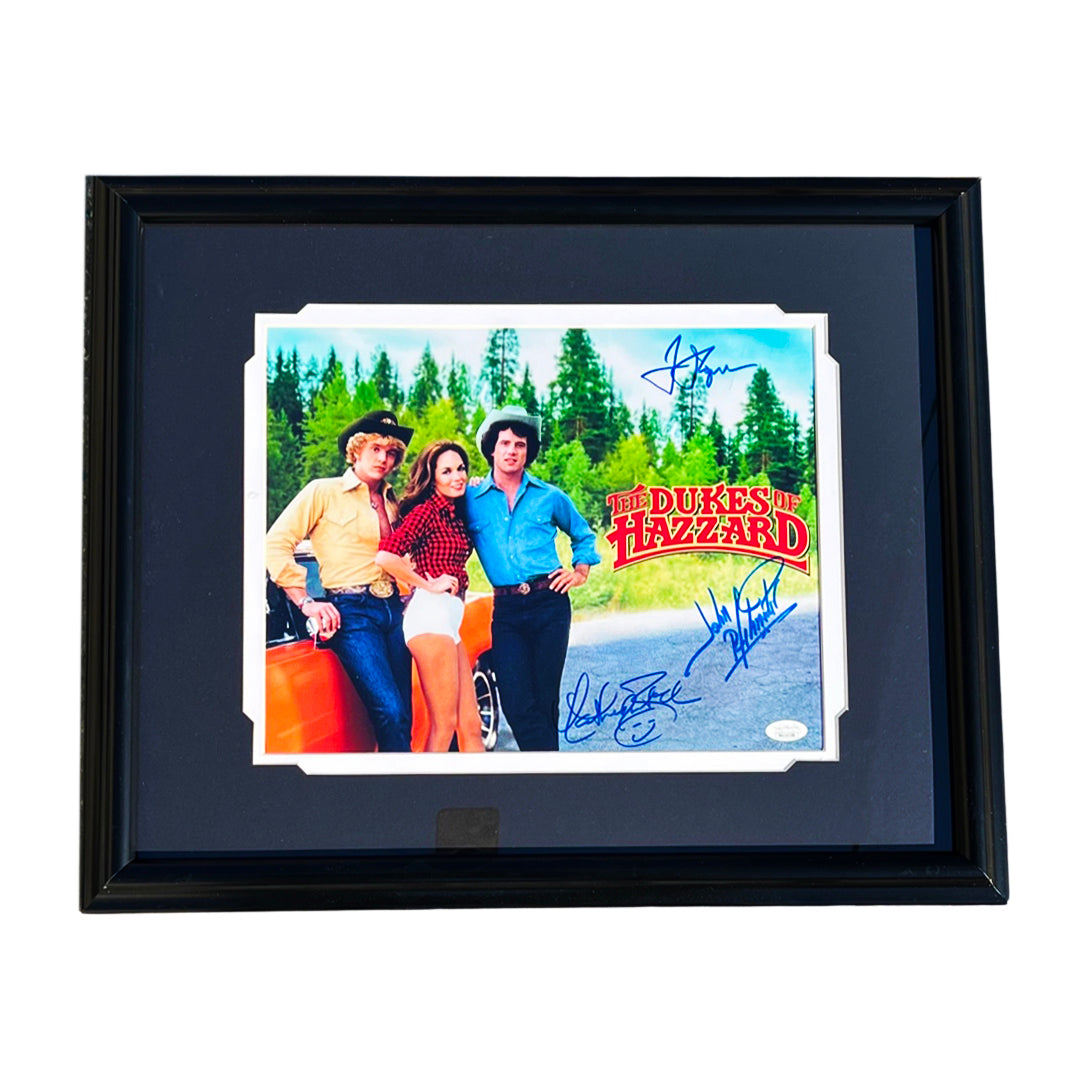 Dukes Of Hazzard Signed Pose 1 Framed 11X14 Photo (Jsa)