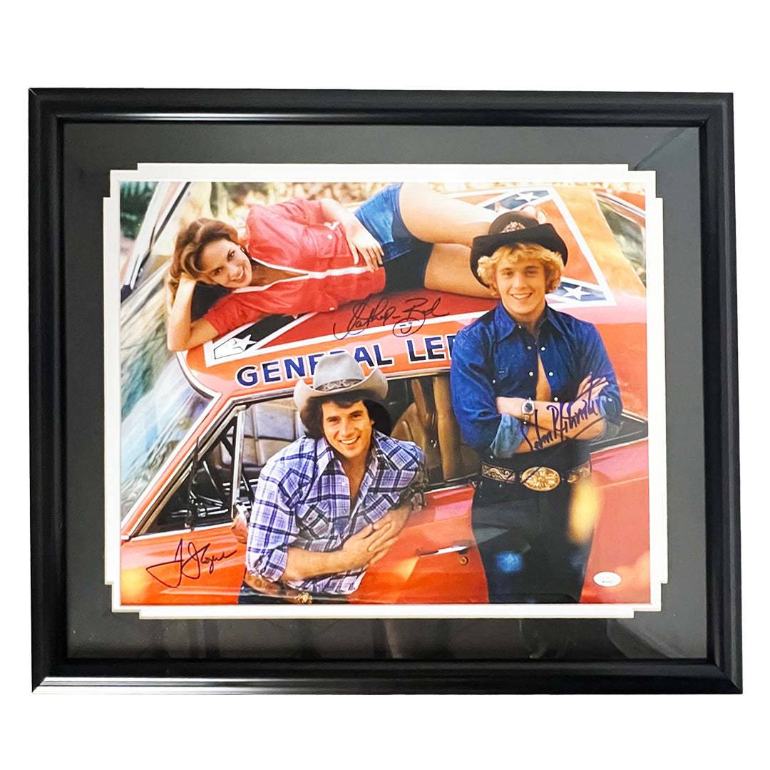 Dukes Of Hazzard Signed Pose 2 16X20 Framed Photo (Jsa)