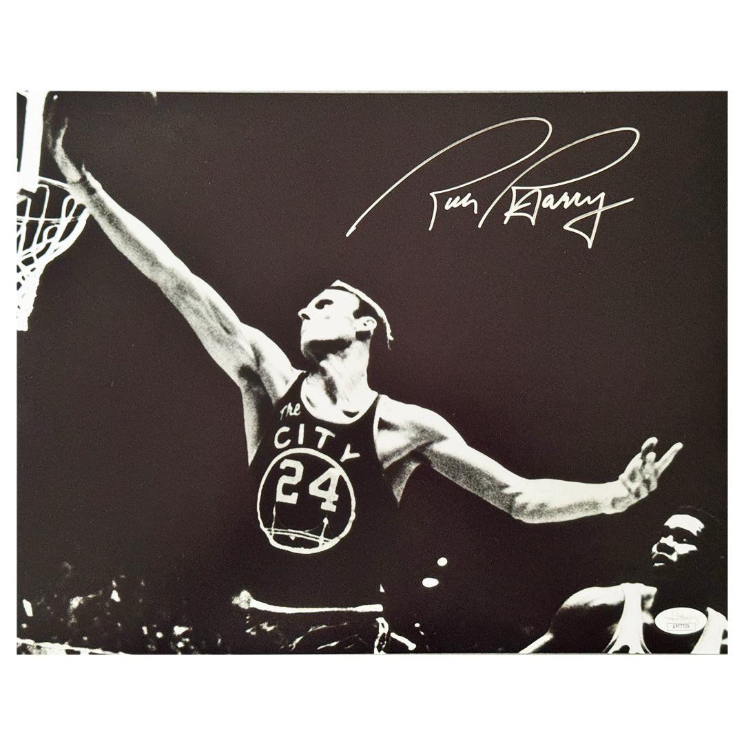 Rick Barry Signed Pose 1 Basketball 11X14 Photo (Jsa)