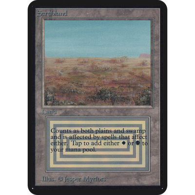 Magic The Gathering Scrubland [Limited Edition Alpha]