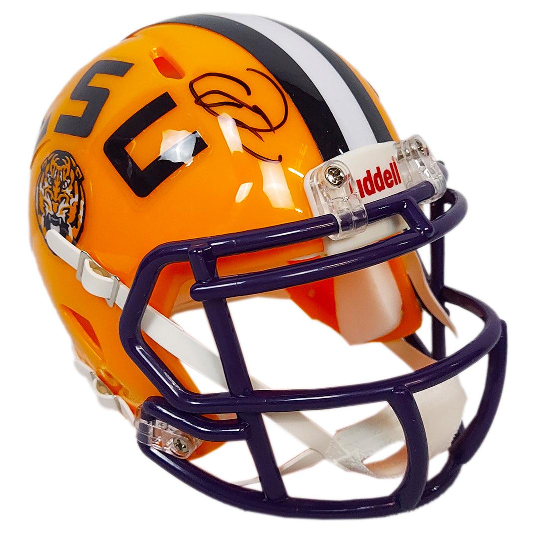 Odell Beckham Jr Signed Lsu Tigers Speed Mini Yellow Football Helmet (Beckett)