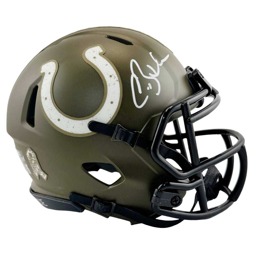 Antoine Bethea Signed Indianapolis Colts Salute To Service Mini Football Helmet (Jsa)