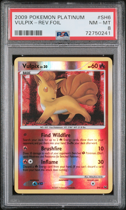 Pokémon PSA 8 Vulpix-Rev.Foil