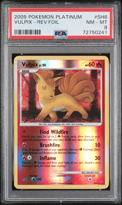 Pokémon PSA 8 Vulpix-Rev.Foil