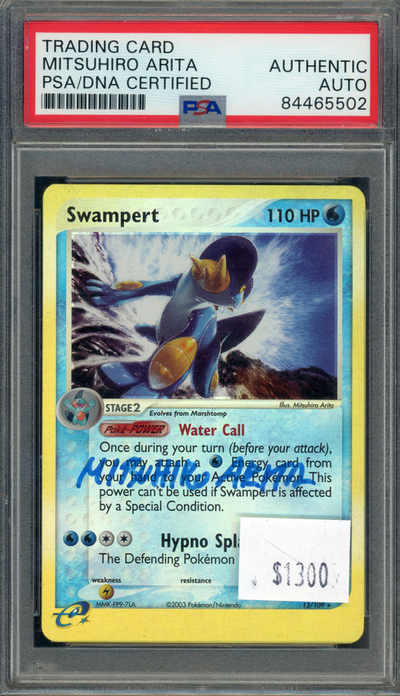 Sports PSA Authentic Mitsuhiro Arita Auto Swampert