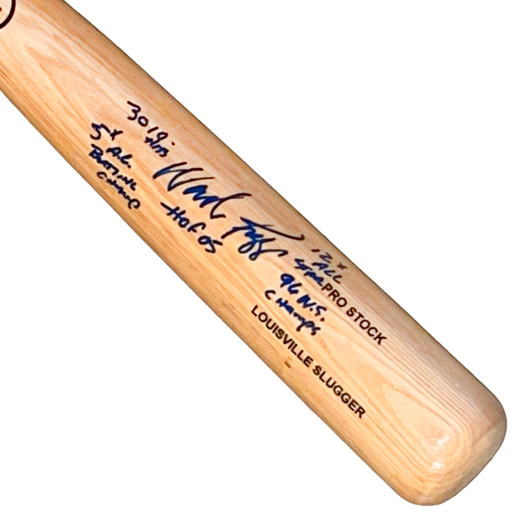 Wade Boggs Signed Multi Inscription Louisville Slugger Official MLB Blonde Baseball Bat (Jsa)