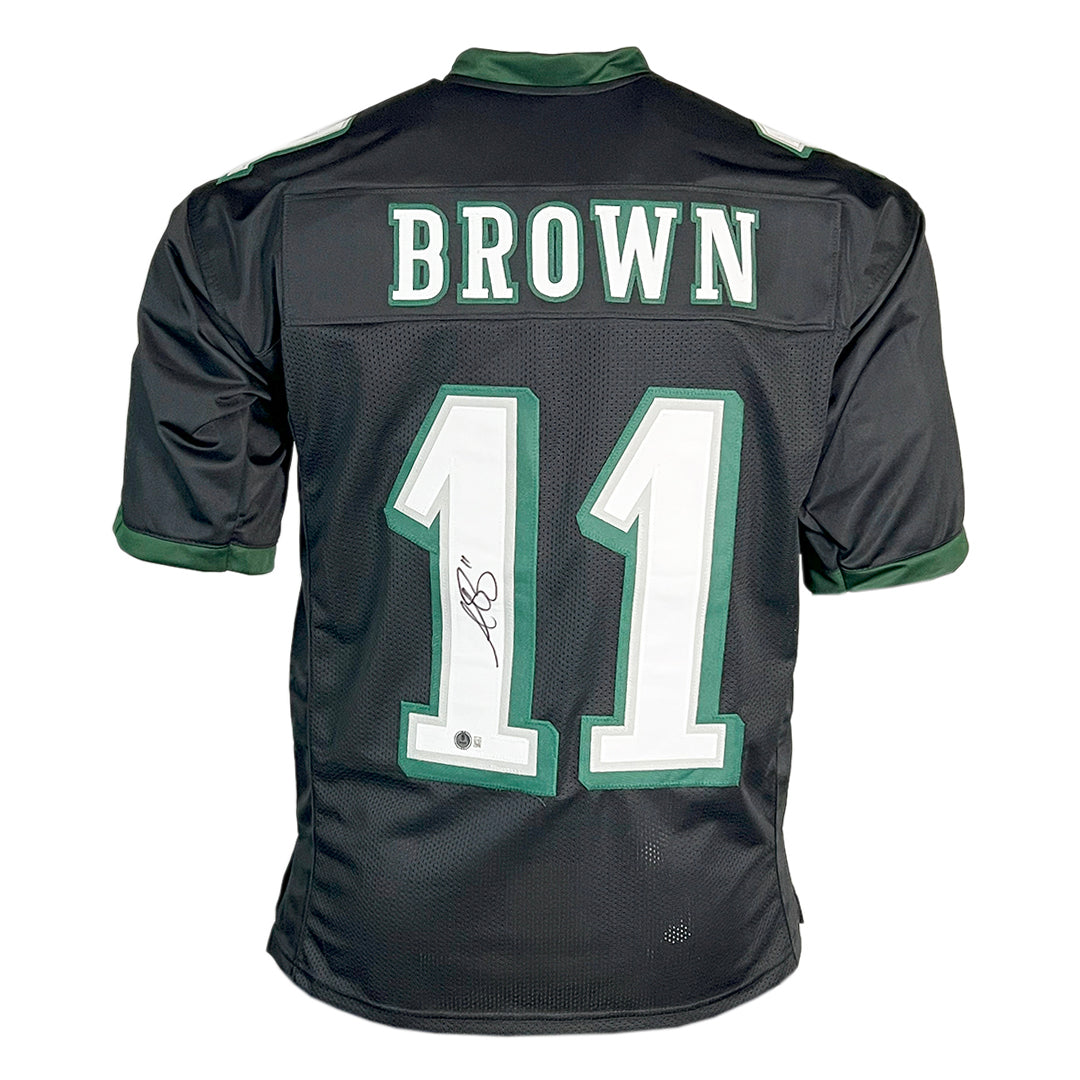 Aj Brown Signed Philadelphia Black Football Jersey (Beckett)