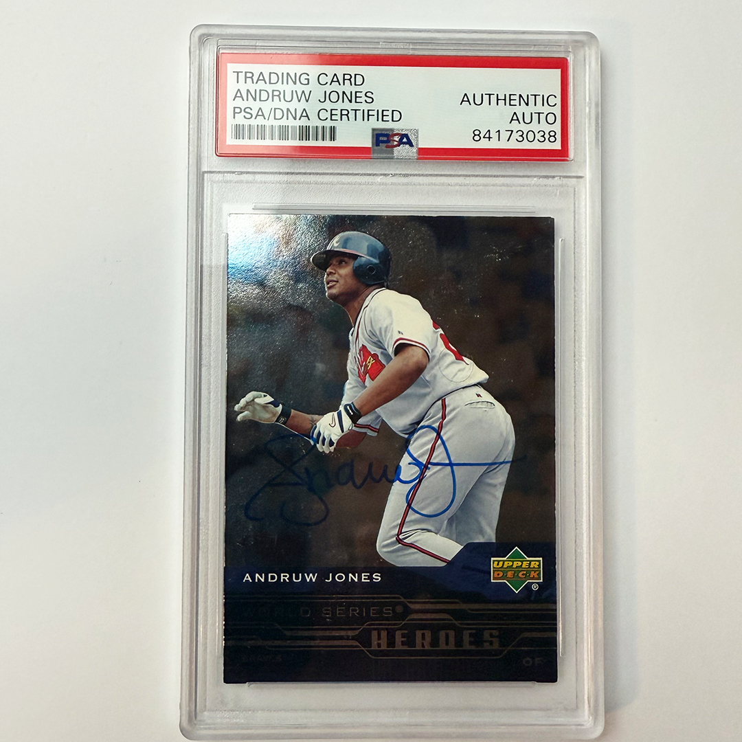 Andruw Jones Signed 2004 Upperdeck Ws Heroes #Ws-4 PSA Auto Authentic