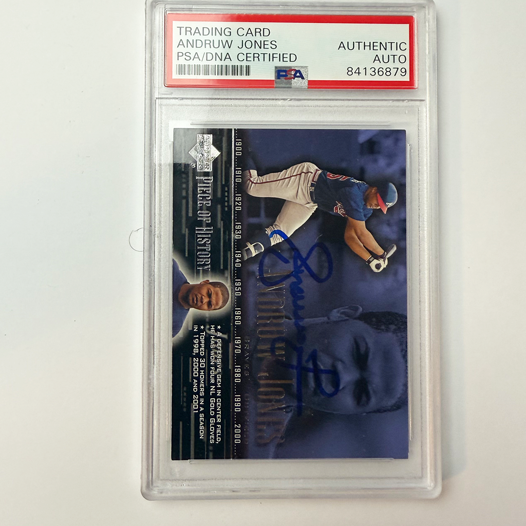 Andruw Jones Signed 2002 Upperdeck #46 PSA Auto Authentic