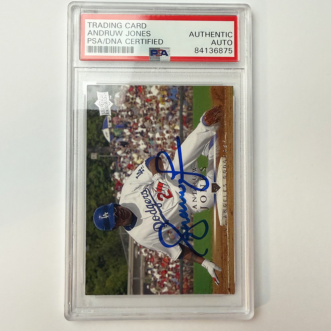 Andruw Jones Signed 2008 Upperdeck #540 PSA Auto Authentic