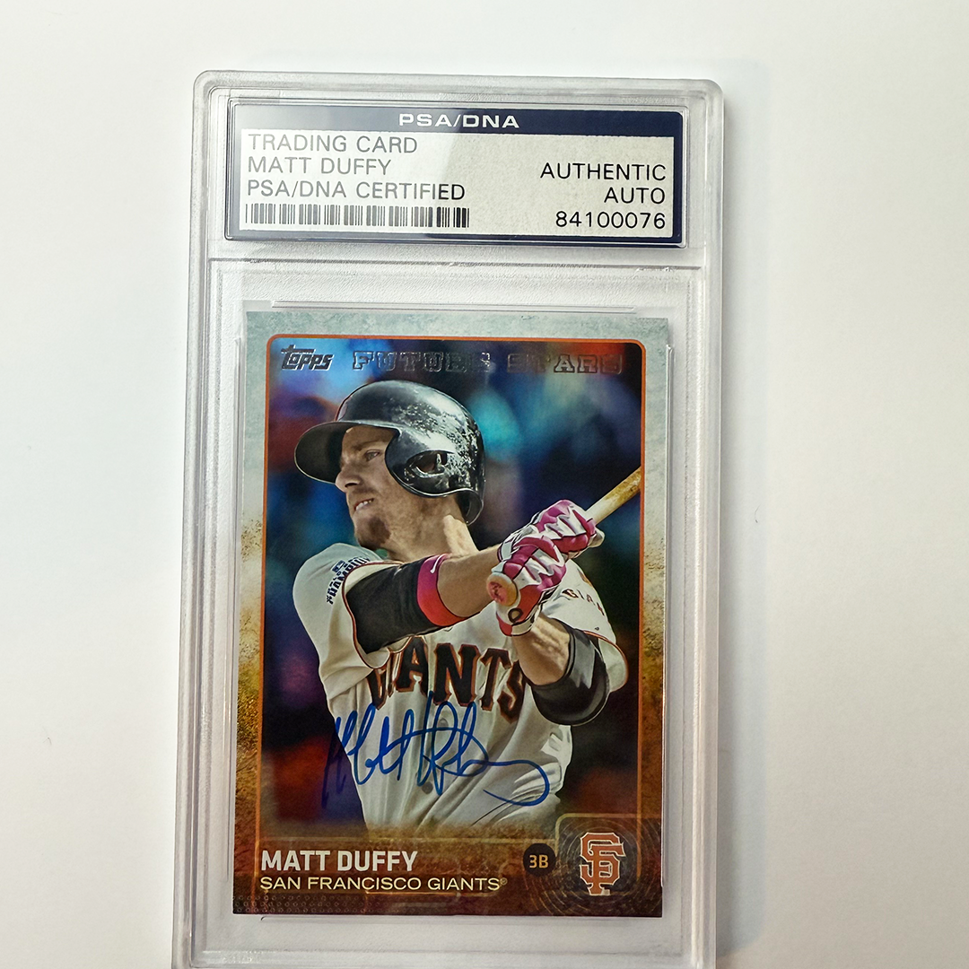 Matt Duffy Signed 2015 Topps Rainbow Foil Update #Us272 PSA Auto Authentic