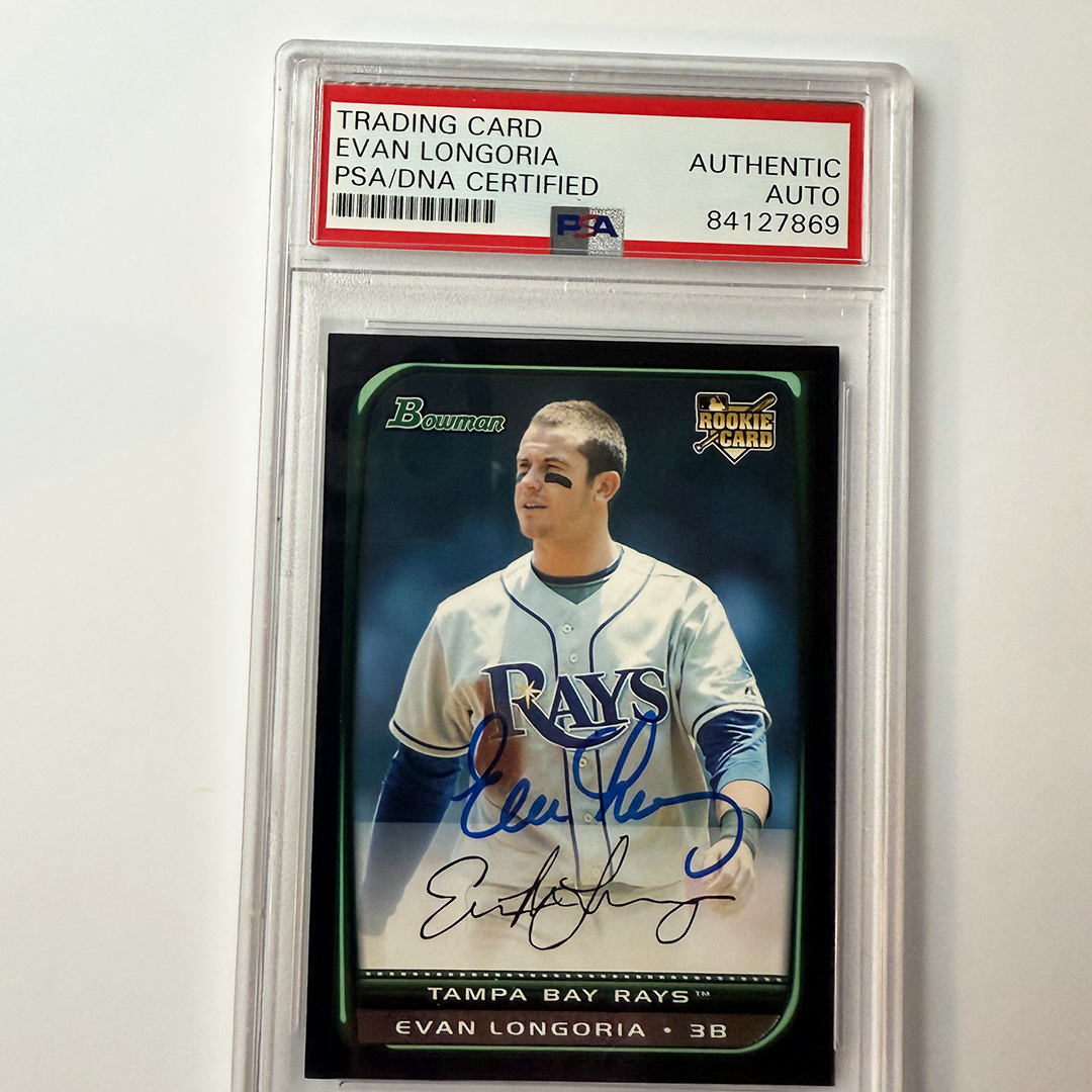 Evan Longoria Signed 2008 Bowman #Bdp27 Rookie PSA Auto Authentic
