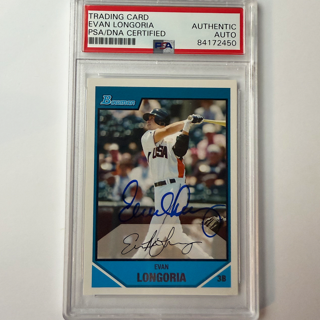 Evan Longoria Signed 2007 Bowman #Bdp99 Rookie PSA Auto Authentic