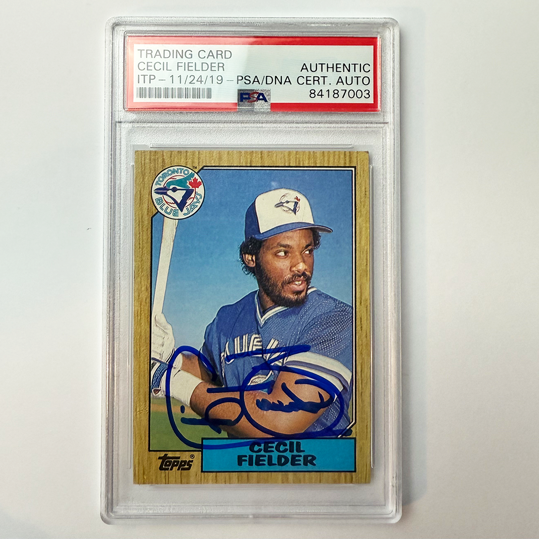 Cecil Fielder Signed 1987 Topps #178 PSA Itp Auto Authentic