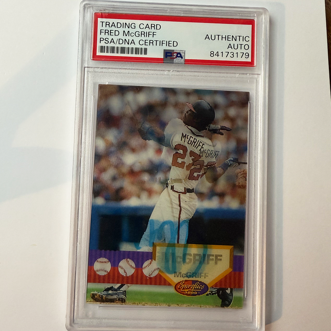 Fred Mcgriff Signed 1994 Sportsflics #32 PSA Auto Authentic