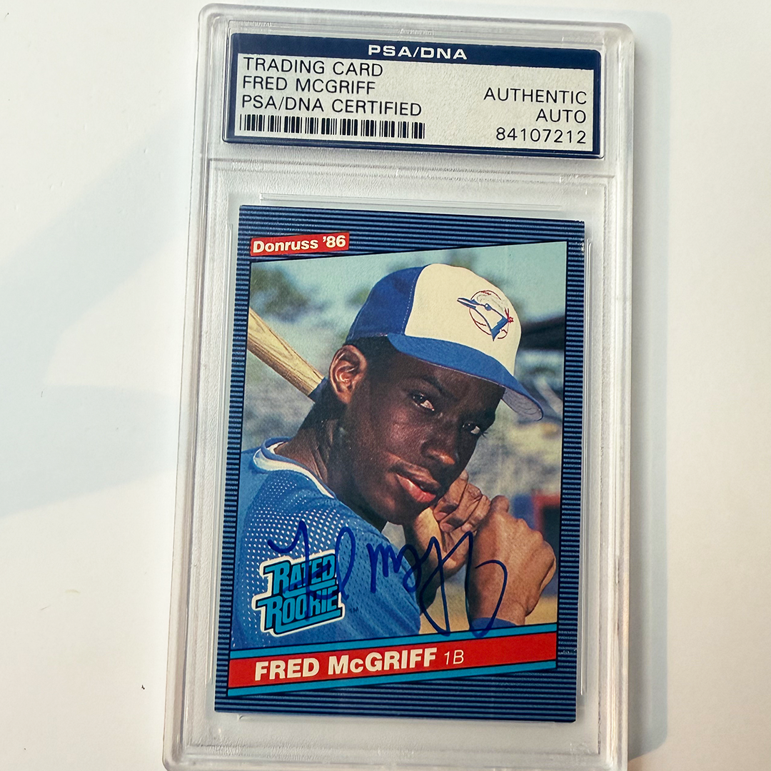 Fred Mcgriff Signed 1986 Donruss Rookie #28 PSA Auto Authentic