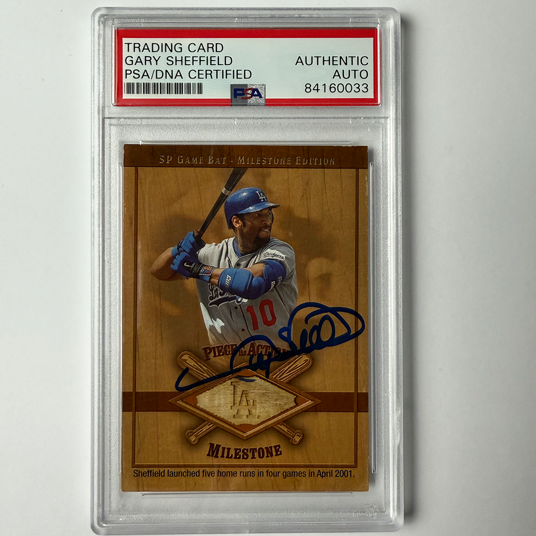 Gary Sheffield Signed 2001 Sp Game Bat #M-Gs PSA Auto Authentic