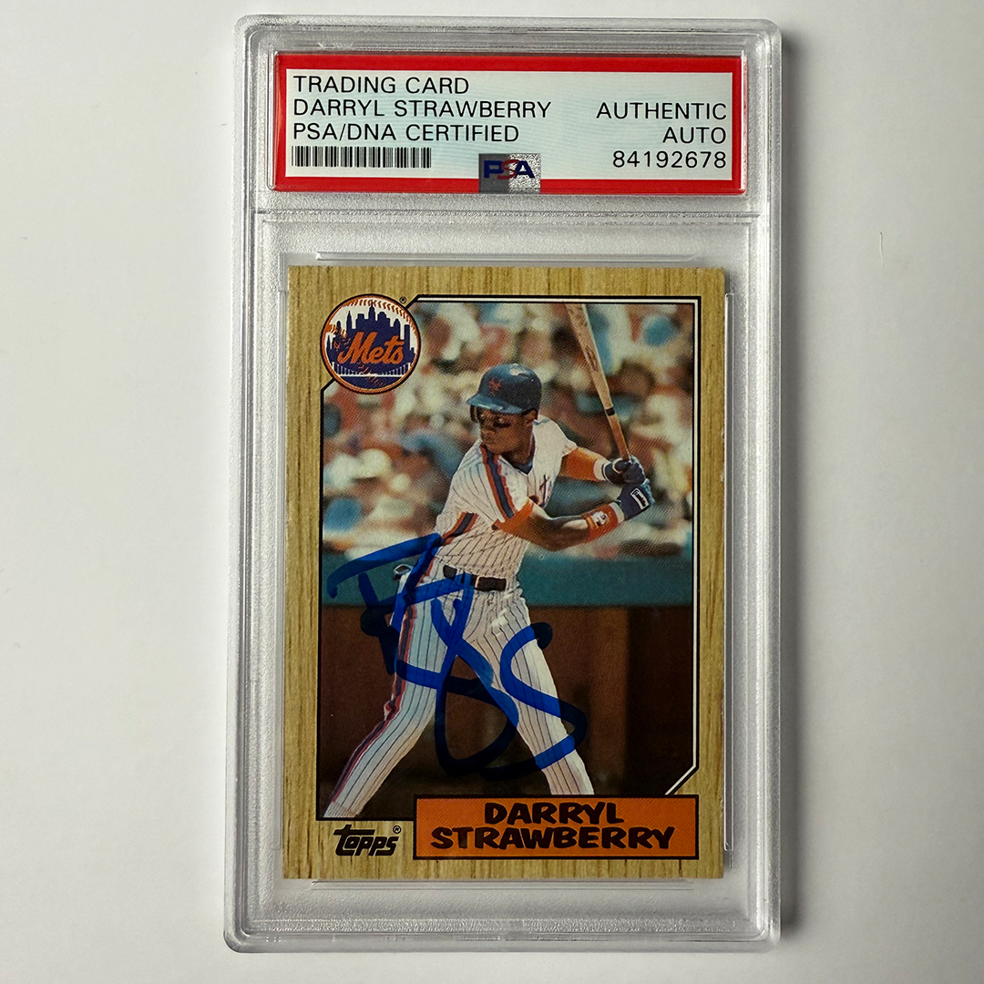 Darryl Strawberry Signed 1987 Topps #460 PSA Auto Authentic