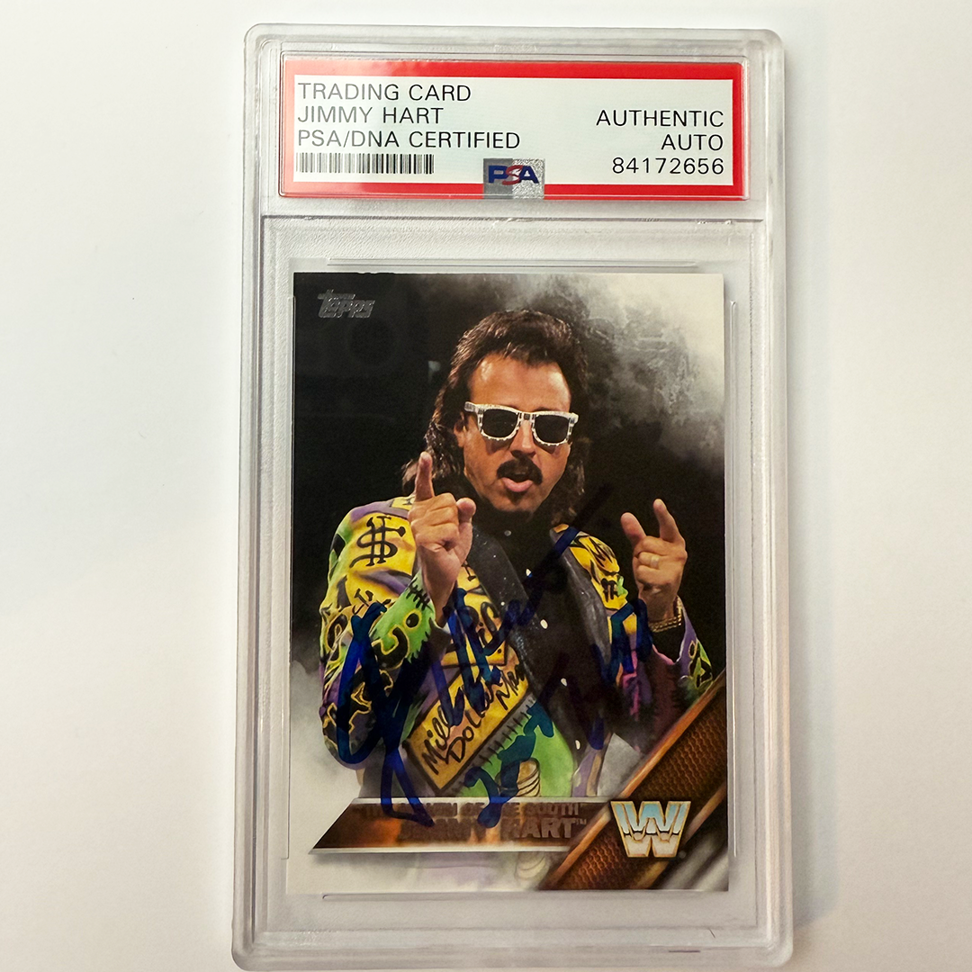 Jimmy Hart Signed 2016 Topps Wwe #183 2005 Hof PSA Auto Authentic