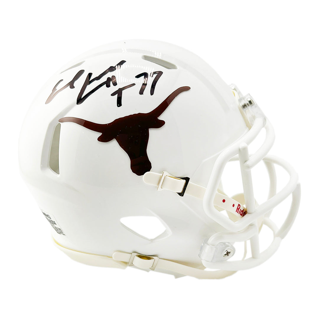 Earl Campbell Signed Ht 77 Inscription Texas Longhorns Speed Mini Football Helmet (Jsa)