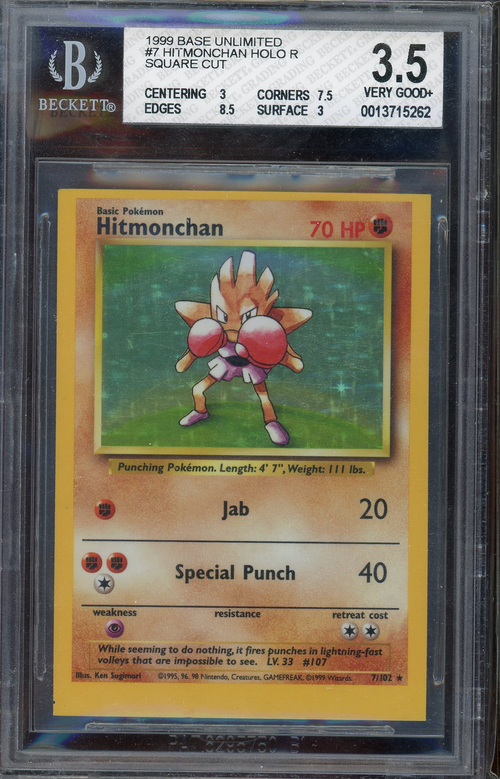 Sports BGS 3.5 Hitmonchan Holo R Square Cut