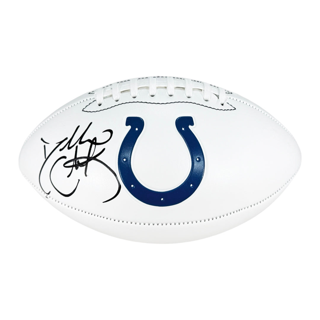 Dallas Clark Signed Indianapolis Colts Official NFL Team Logo Football (Beckett)