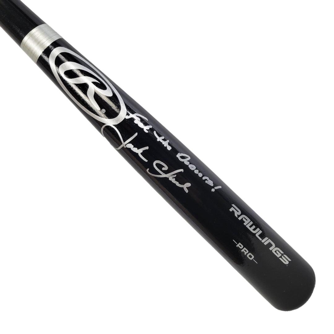 Jack Clark Signed F*** The Dodgers Inscription Rawlings Black Baseball Bat (Jsa)