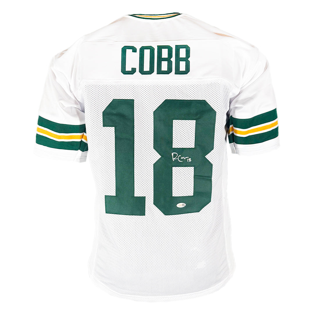 Randall Cobb Signed Green Bay White Football Jersey (Jsa)