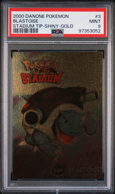 Pokémon PSA 9 Blastoise Stadium Tip-Shiny-Gold