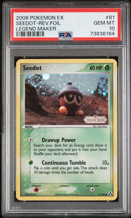 Pokémon PSA 10 Seedot-Rev.Foil Legend Maker