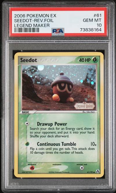 Pokémon PSA 10 Seedot-Rev.Foil Legend Maker