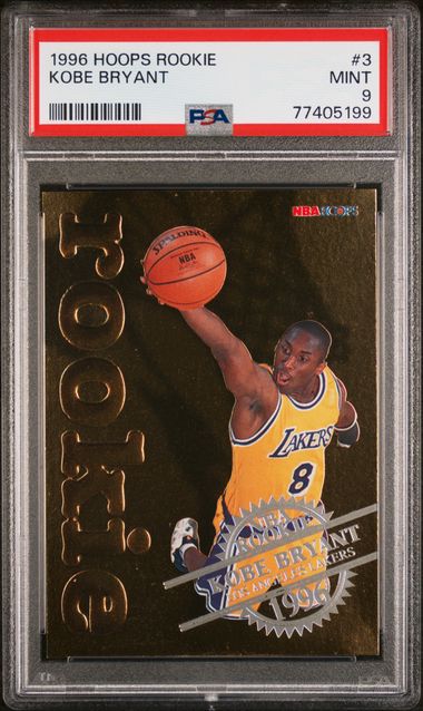 Basketball Kobe Bryant 1996 NBA Hoops Rookie PSA 9