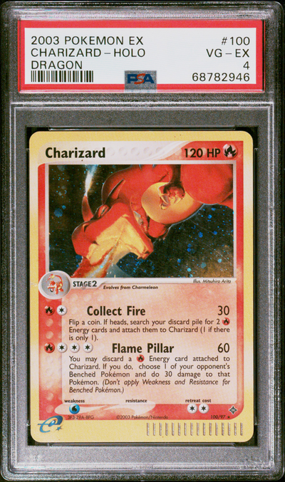 Pokémon PSA 4 Charizard-Holo Dragon