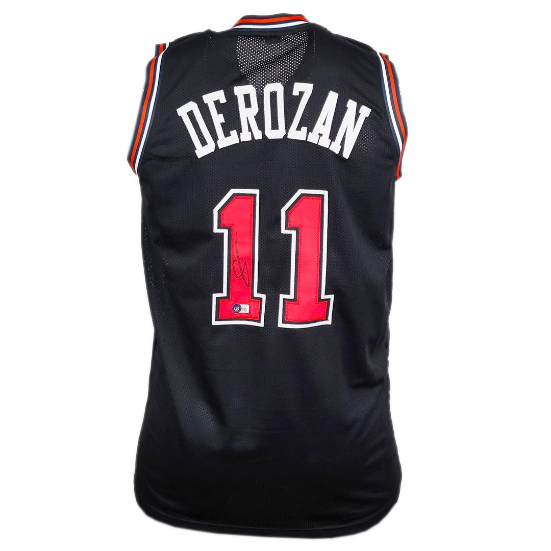 Demar Derozan Signed Chicago Black Basketball Jersey (Beckett)