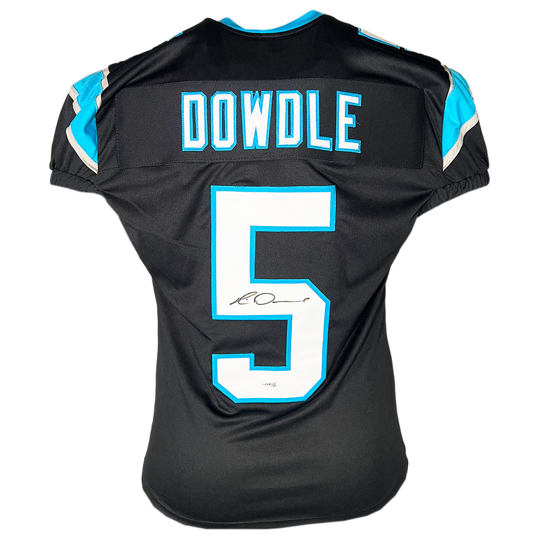 Rico Dowdle Signed Carolina Black Game Style Football Jersey (Jsa)