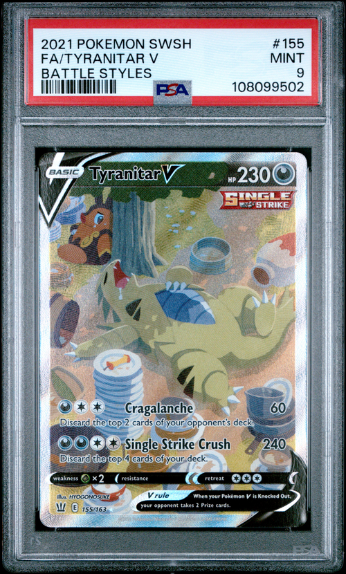 Pokémon PSA 9 Fa/Tyranitar V Battle Styles