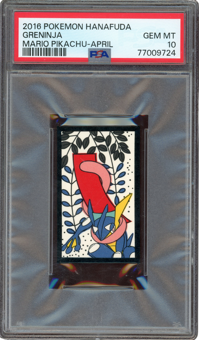 Pokémon PSA 10 Greninja Hanafuda Mario Pikachu-April