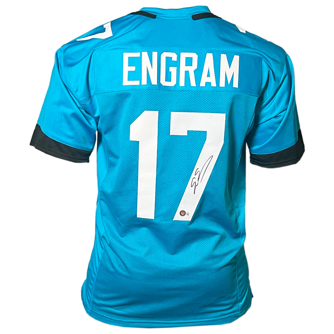 Evan Engram Signed Jacksonville Teal Football Jersey (Jsa)