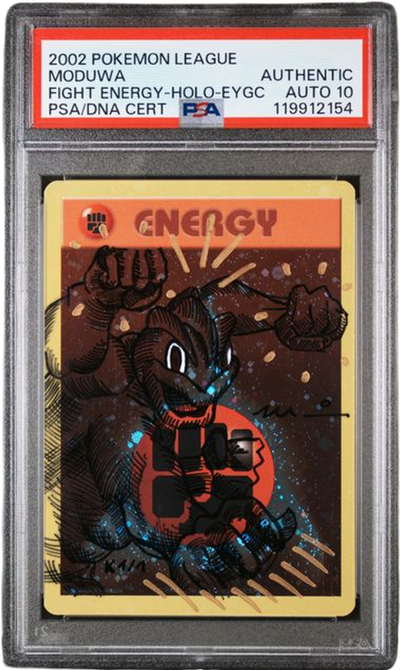 Pokémon PSA Auto 10 Moduwa Machamp Fighting Energy-Holo