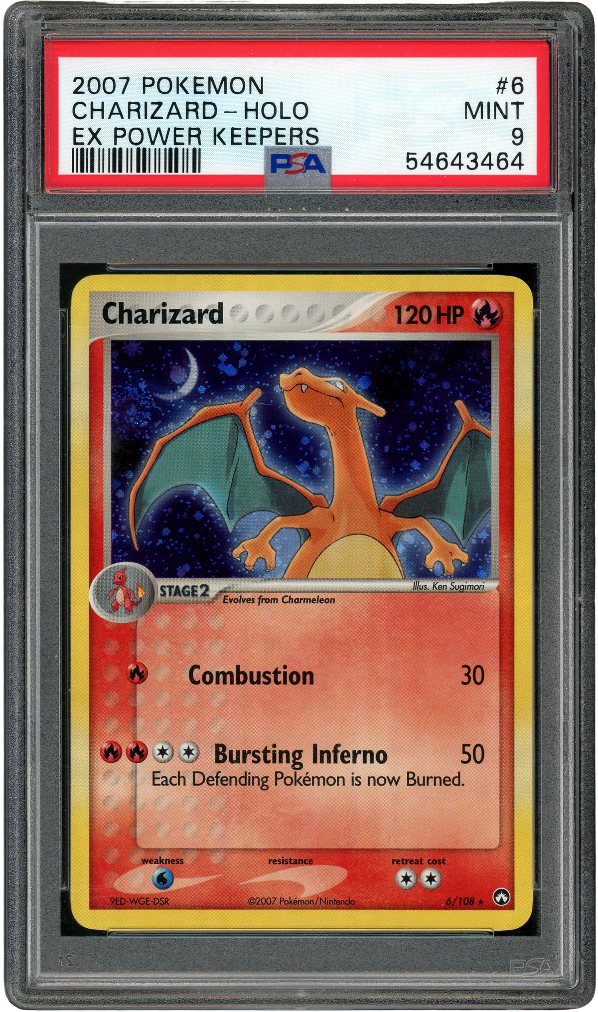 Pokémon PSA 9 Charizard - Holo EX Power Keepers