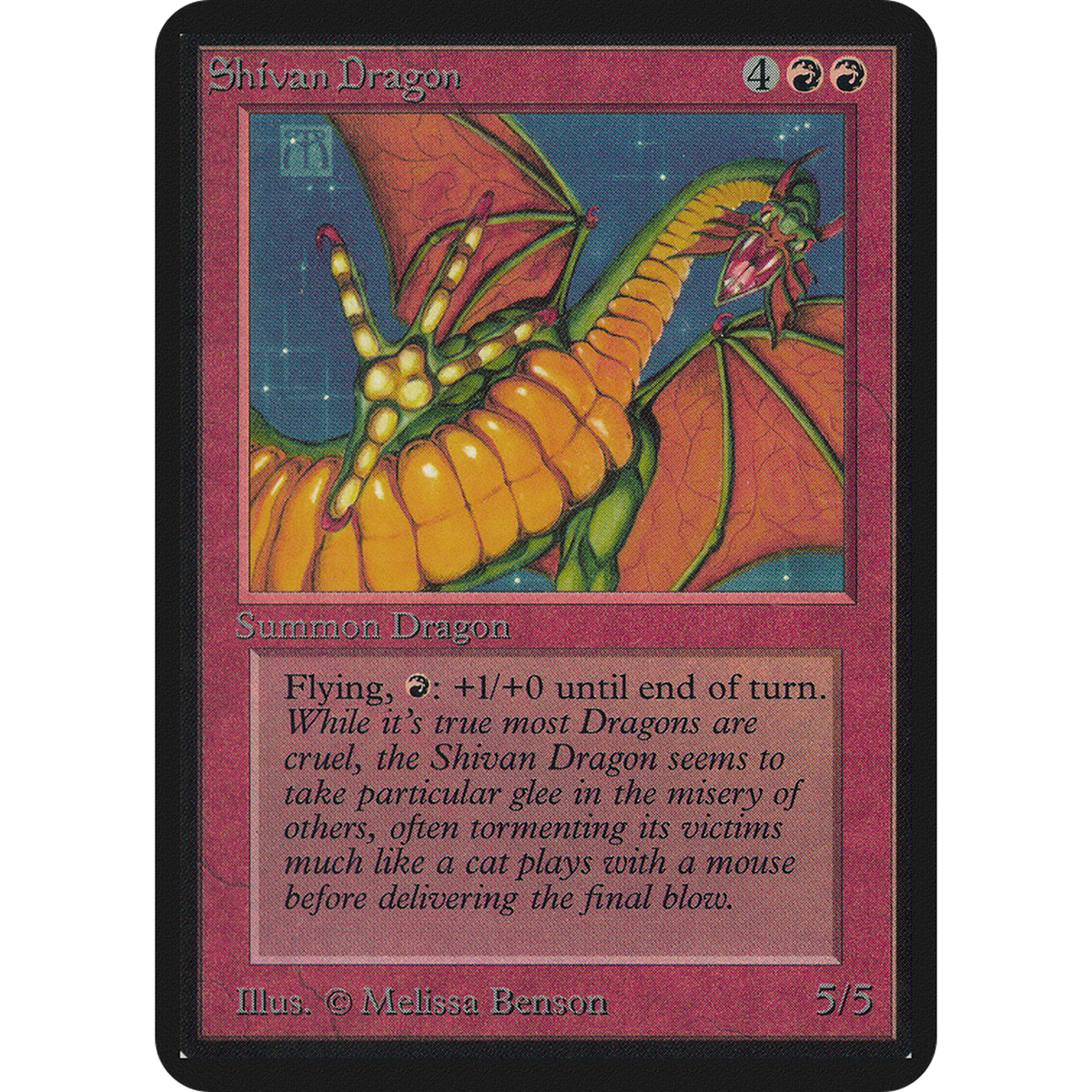 Magic The Gathering Shivan Dragon [Limited Edition Alpha]