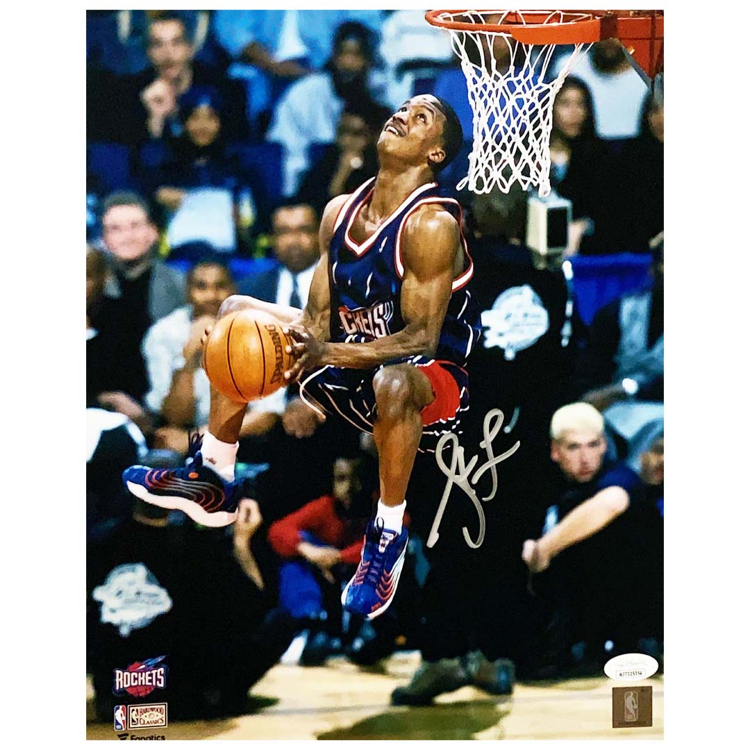 Steve Francis Signed Houston Pose 1 Basketball 8X10 Photo (Jsa)