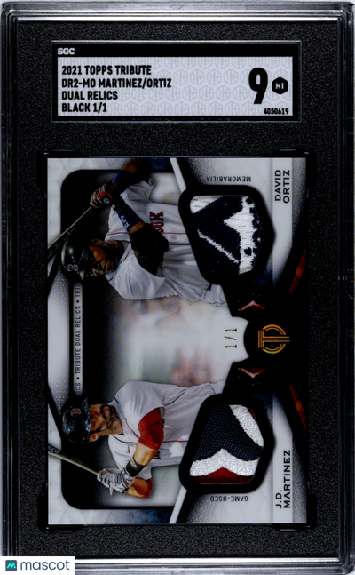 Sports Topps 2021 Topps Tribute Martinez Ortiz #Dr2-Mo Dual 1/1 Relics Black SGC 9