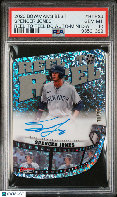 Baseball Bowman 2023 Bowman'S Best Die-Cuts Spencer Jones #Rtrsj Rtr Dc Ref 10/25 PSA 10
