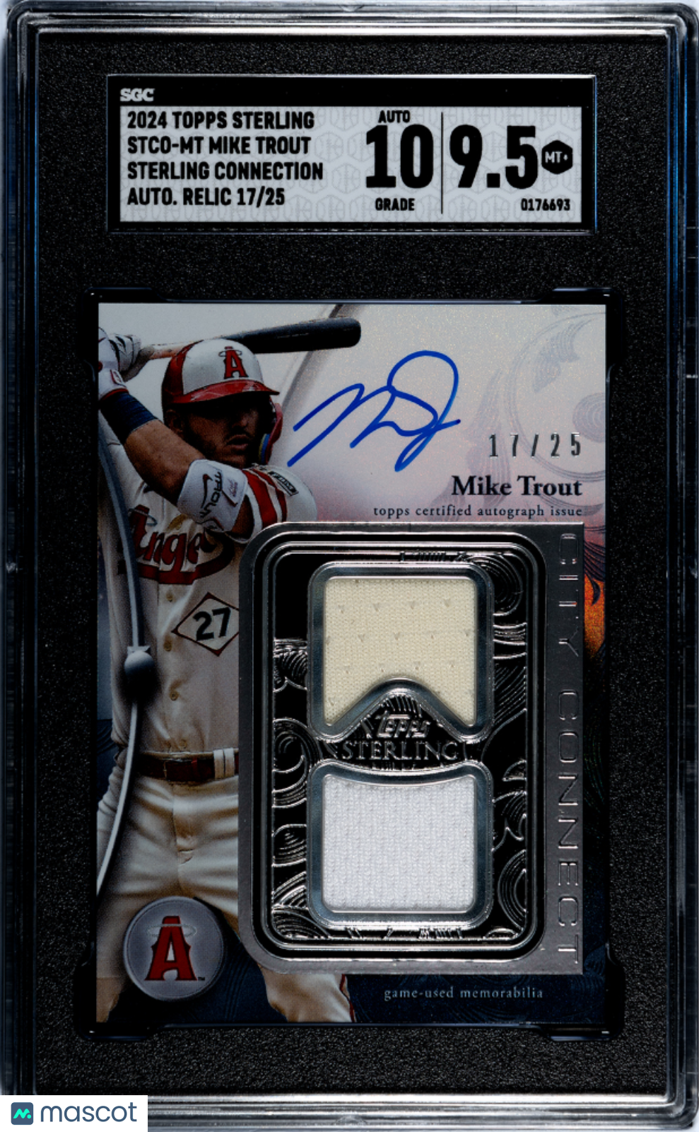 Sports Topps 2024 Topps Sterling Mike Trout #Stco-Mt Connection Auto Relic SGC 9.5 Auto 10
