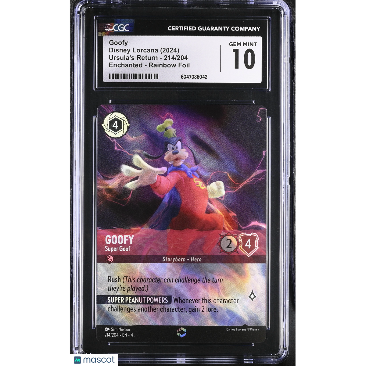 Pokémon 2024 Disney Lorcana Ursula'S Return Goofy #214/204 CGC 10