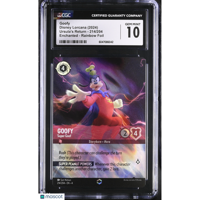 Pokémon 2024 Disney Lorcana Ursula'S Return Goofy #214/204 CGC 10